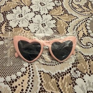 Heart-Shaped Pink Sunglasses